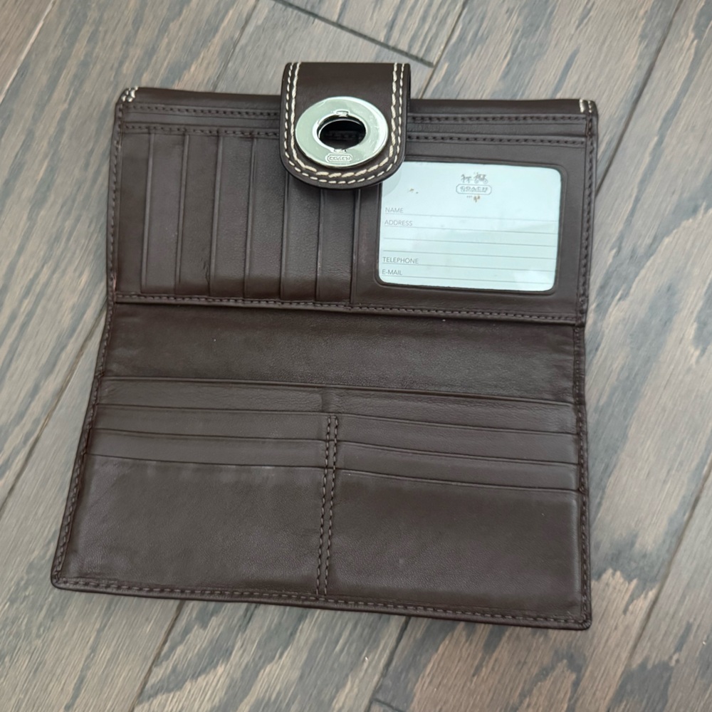 Vintage Coach Mahogany Turnlock Checkbook Cover and Wallet - Picture 10 of 12